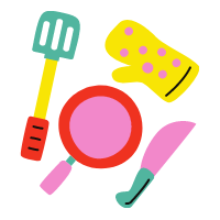 Confectionery and cooking utensils