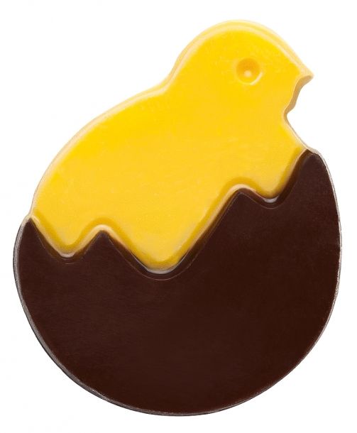 Decoratiuni de ciocolata alba PUISOR IN OU NEGRU 240 buc. 0,6kg 33848 BARB