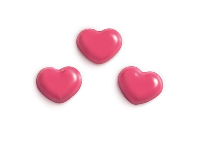 Decoratiuni ciocolata roz Inima 33967 GustaPro(80 buc)