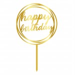 Topper - Happy Birthday Cerc/Auriu 14882  CSL