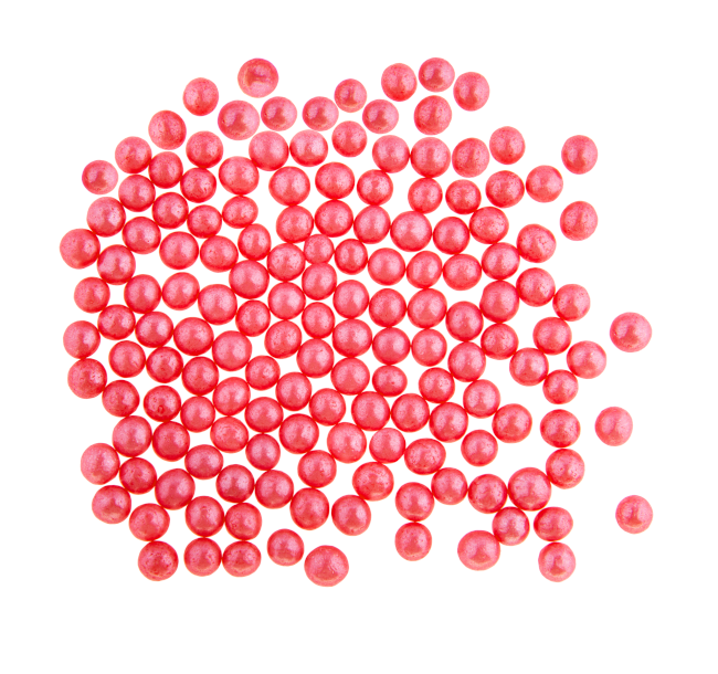 Светлочервени перлени топчета 4 мм 100 гр GPR