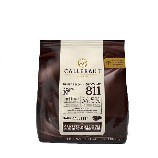 Черен шоколад 54,5% какао 811 0,4 кг Callebaut