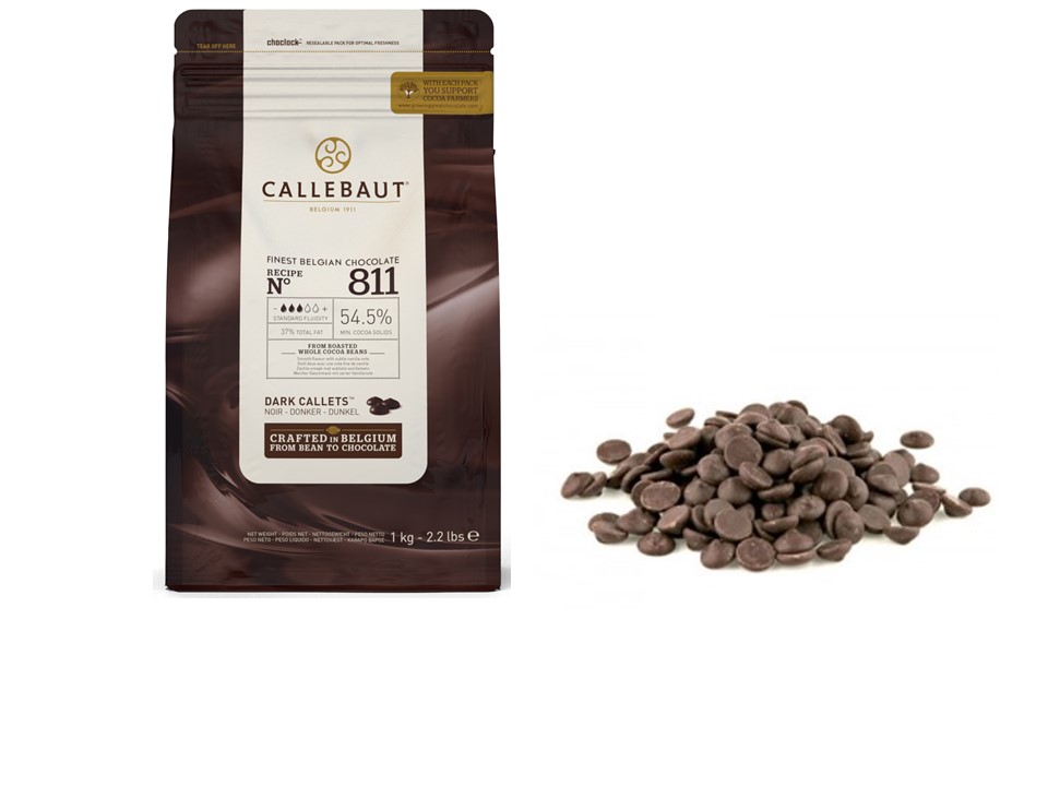 Черен шоколад 54,5% какао 811 1 кг Callebaut