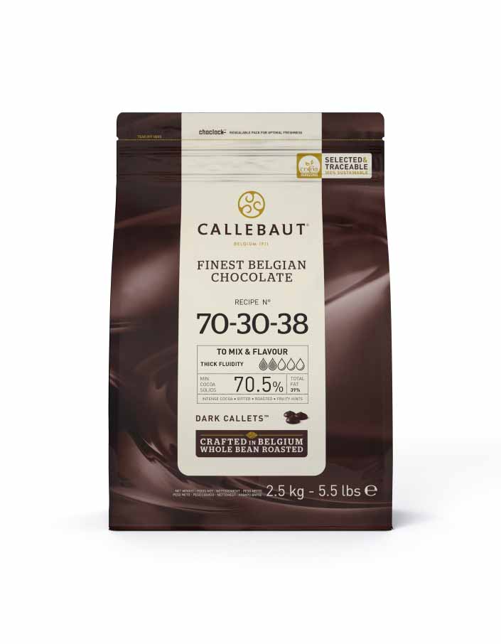 Черен шоколад 70,5% 2,5 кг Callebaut