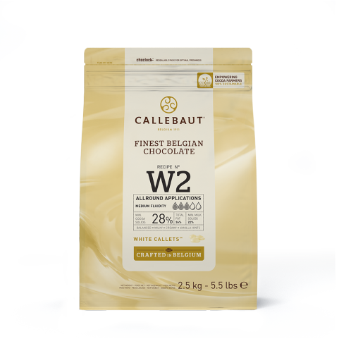 Бял шоколад 28% какао 2.5 кг Callebaut