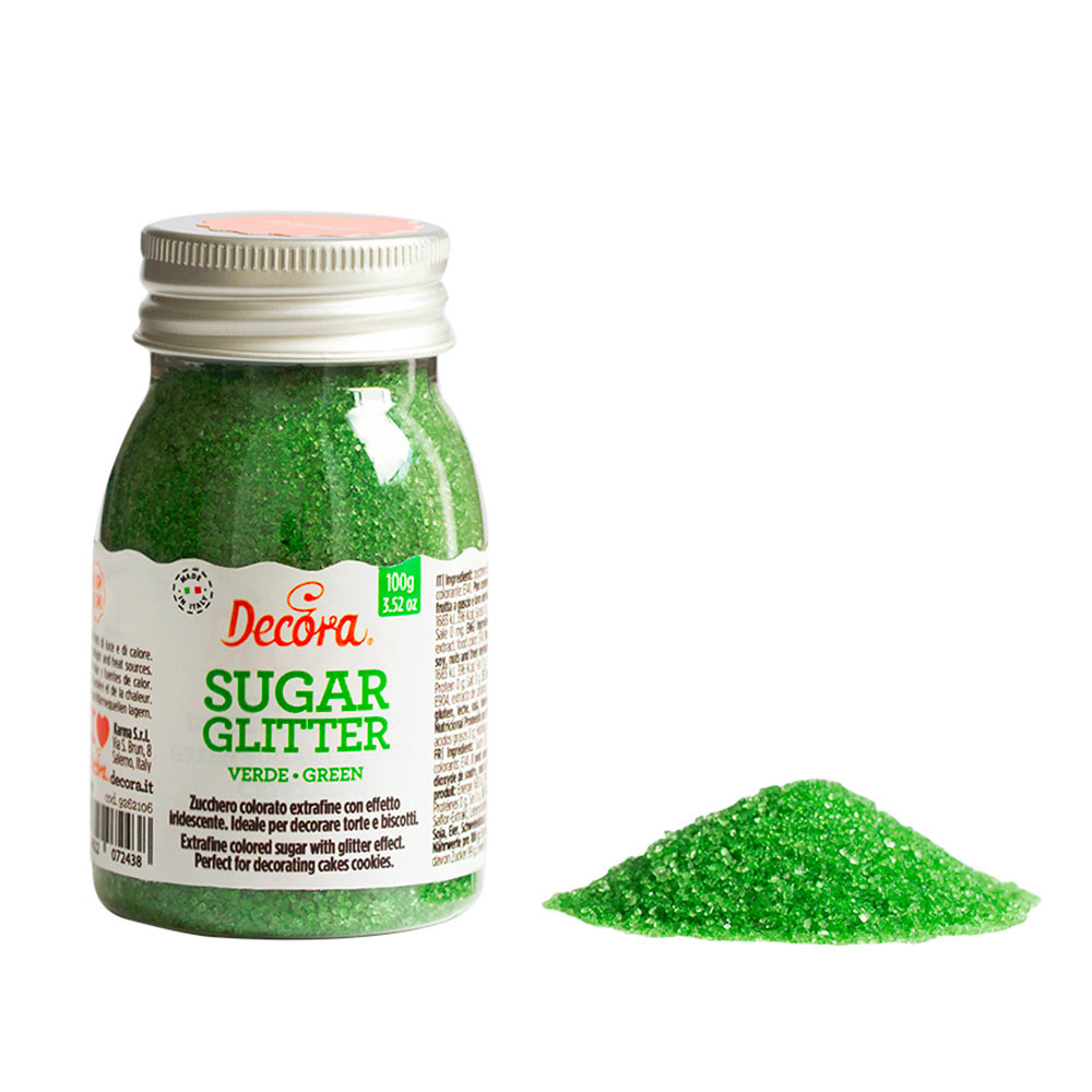 Блестяща зелена захар 100 гр 9262106 DECORA