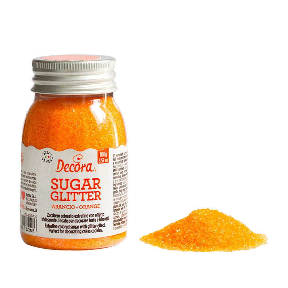 Блестяща оранжева захар 100 гр 9262110 DECORA