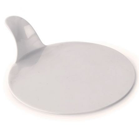 Пластмасова основа за представяне на единични порции - кръгла - бяла - Ø 8 cм - комплект 250 бр. Pavoni