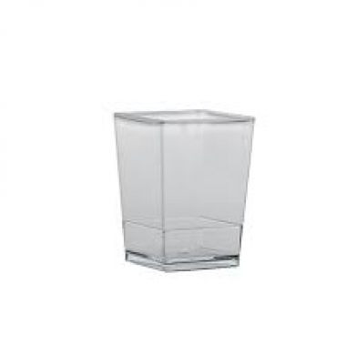 Pahar din plastic patrat PMOCU002 (100 buc)