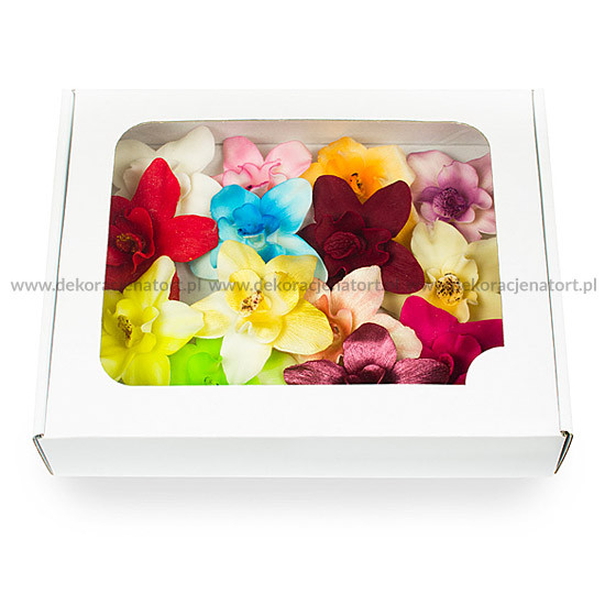 Захарни декорации многоцветни орхидеи 052899, комплект 10 бр Pejot