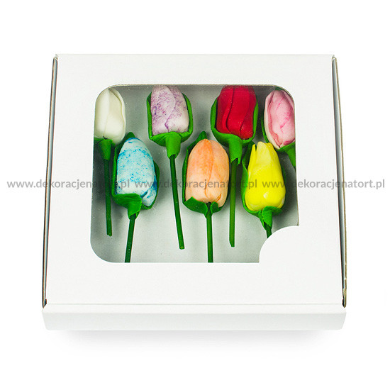 Захарни декорации многоцветно лале 053099, комплект 16 бр Pejot