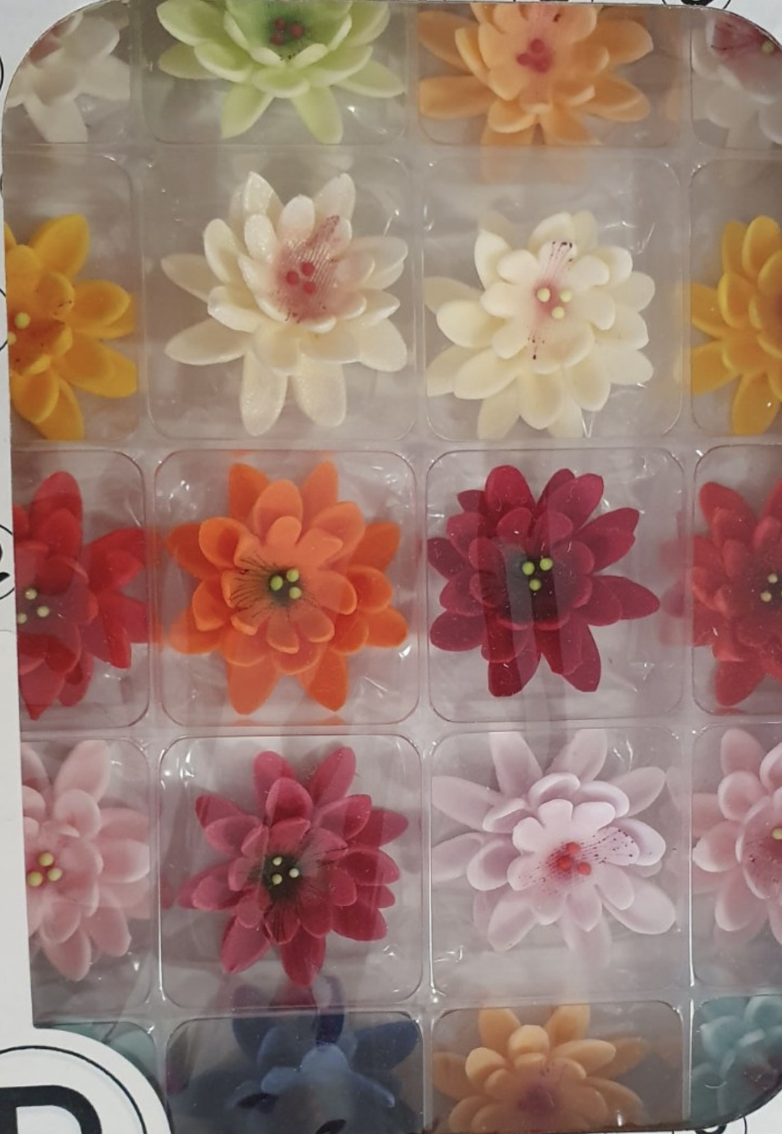 Захарни декорации цвете еделвайс многоцветно 052699 Pejot, комплект 20 бр