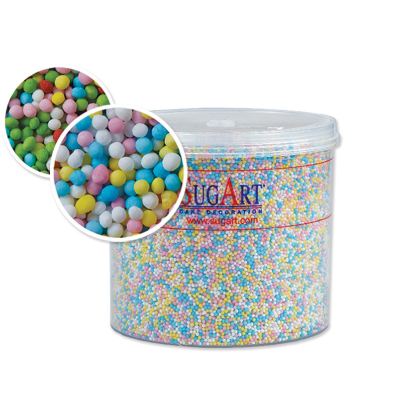 Захарни декорации, поръски в пастелни цветове, 750 гр, Sugart