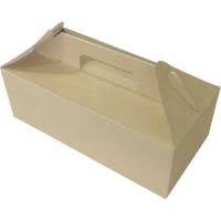 Кутия Take away, DoEco, 28.7x14.2x9.8см, 4000 мл, кафява, хартия, с дръжка 25 бр.