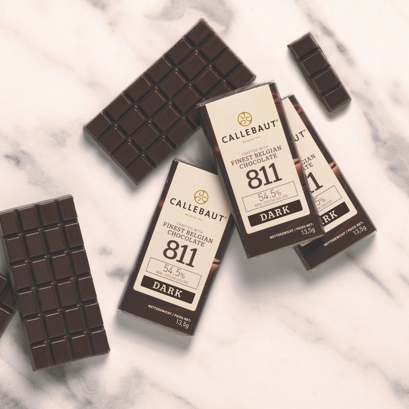 Комплект от 75 мини блокчета черен шоколад 54,5% какао 13,5 гр CHD-NA-20762E1-999 Callebaut
