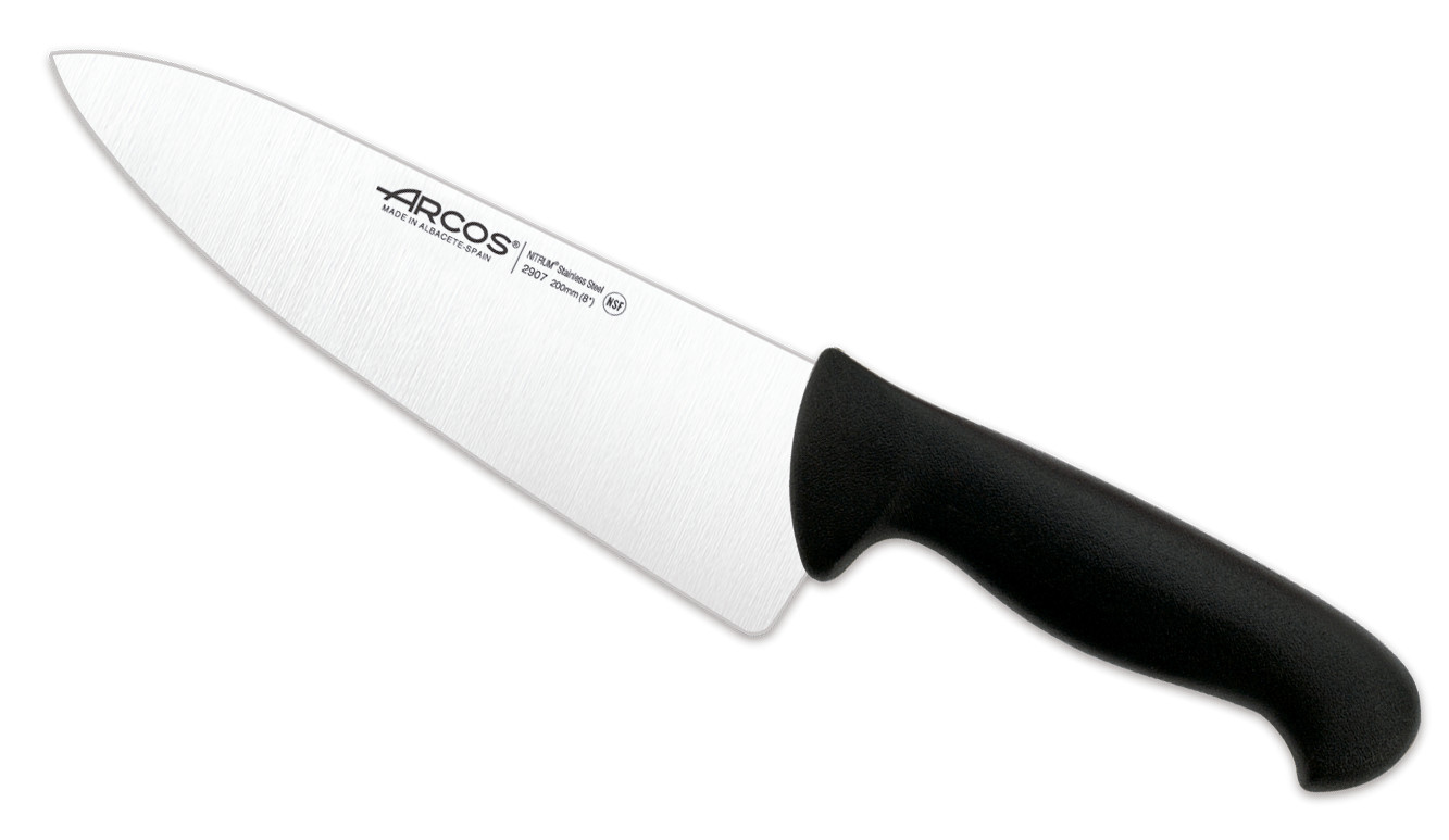 Професионален черен нож, Chef´s Knife Wide, дължина 20 см, Arcos
