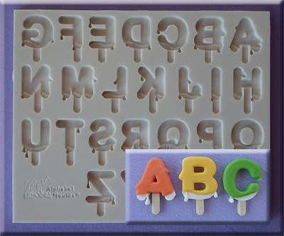 Силиконов молд Азбука Шрифт близалки AM0243 Alphabet Moulds