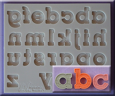 Силиконов молд Комплект за пълнене на малки градиентни букви AM0222 Alphabet Moulds