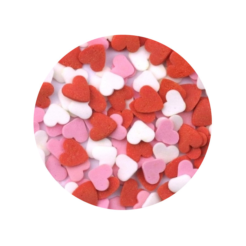Захарни декорации Konfetti сърце микс многоцветен 50 гр DEKORA