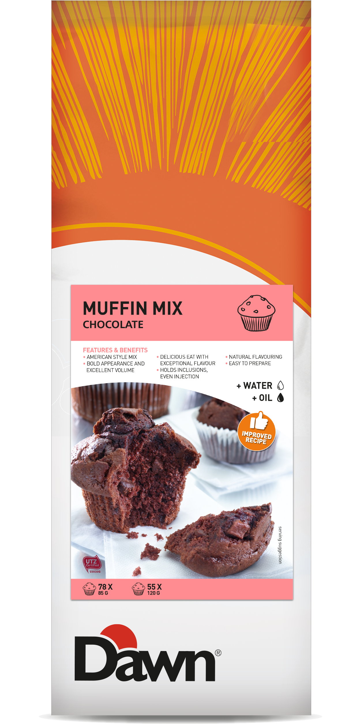 Суха смес Muffin Mix Шоколад 3,5кг Dawn