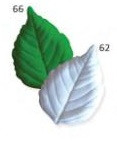 Захарни декорации бели листа, 32/38 мм, 50 бр., Sugart
