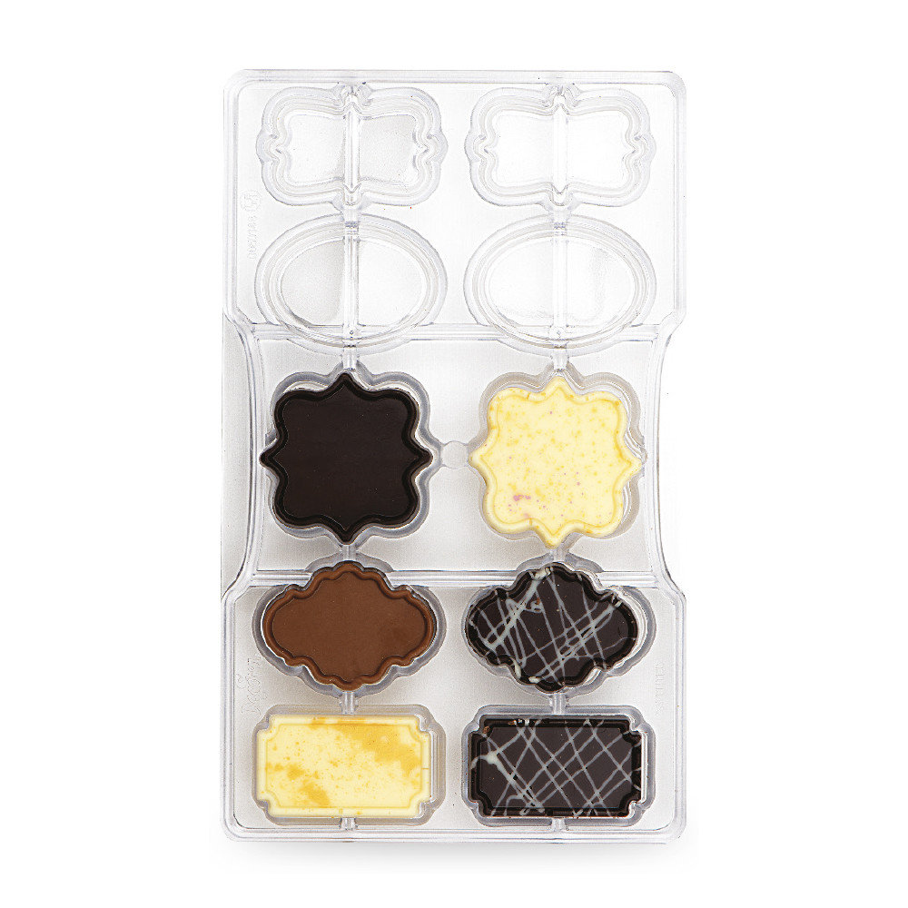 Поликарбонатна форма за шоколад Ø 4,5 см, 10 кухини, 20x12xH2см 0050148 DER