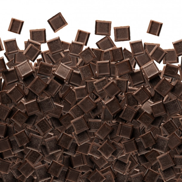 Парченца черен шоколад Chunks  8*8*2мм 8кг 772598 BARBARA
