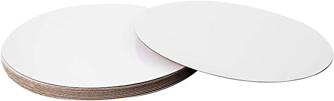 Бяла кръгла картонена подложка за торта Ø30xH 0.35 cm 5 бр./комплект. GustaPro