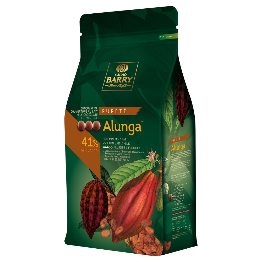 Млечен шоколад ALUNGA  41.3% какао 1 кг CHM-Q41ALUN-E1-U68 Cacao Barry