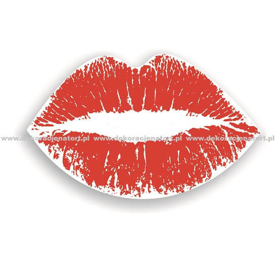 Захарни декорации - устни KISS, червени, 4см 0910002 PJT комплект 16 бр.