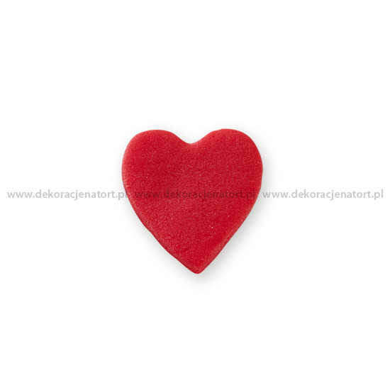 Захарни декорации - Плоски сърца, червени 2см 0903002 PJT комплект 300 бр.