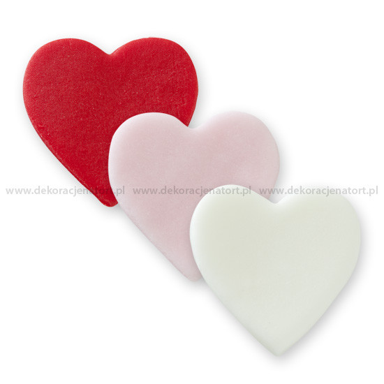Захарни декорации - Плоски сърца, цветен микс 0904099 PJT комплект 200 бр.
