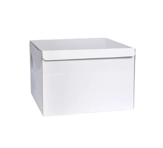 Бяла/кафява/крафт кутия за торта 30x30x20 см GustaPro
