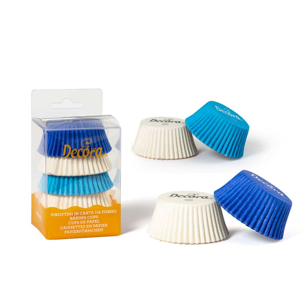 Бели/светлосини/сини хартиени сирена 50x32мм (комплект 75 бр.) 0339746 DECORA