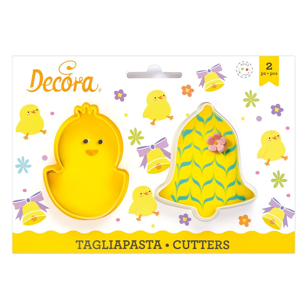 Decupator din plastic puisor 7x2,2Hcm si clopotel 8x2,2Hcm 0255073 Decora