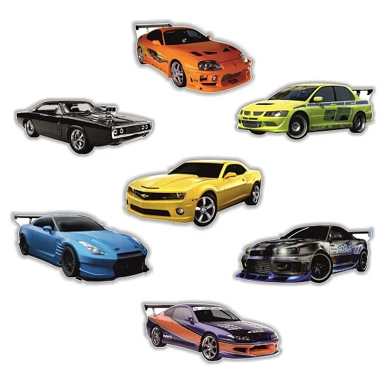 Decoratiuni din zahar mix masinute Fast & Furious, set: 21buc 0104399 PJT