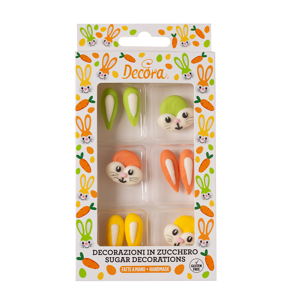 Decoratiuni din zahar Iepuras set: 9 buc 0500531 DER