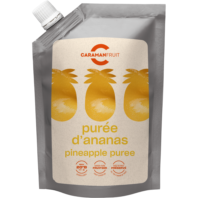 Piure de ananas ambiental indulcit, 1 kg Caraman