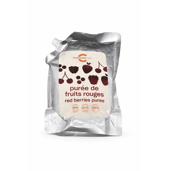 Piure de fructe rosii ambiental indulcit, 1 kg Caraman