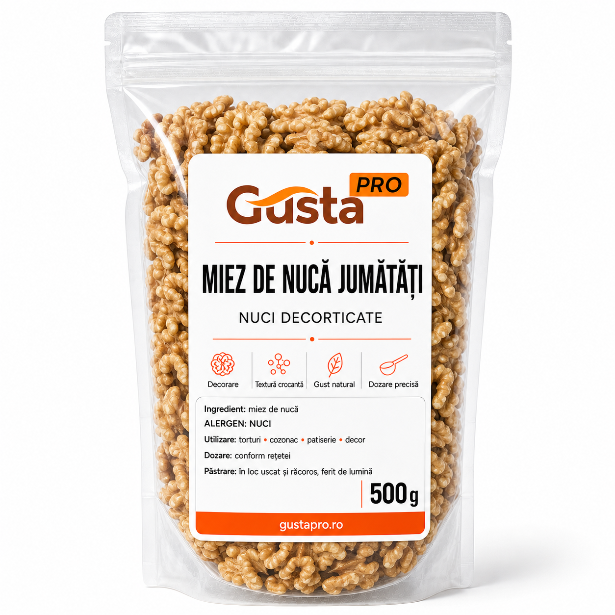 Орехови ядки половинки 500 g GustaPro
