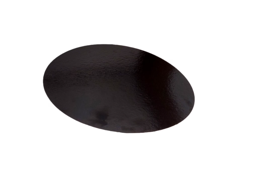 Черна кръгла платформа за торта Ø35.50xH 0.6 cm GustaPro
