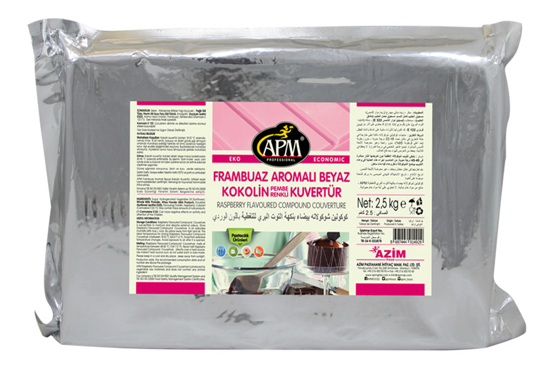 Шоколадов кувертюр с аромат на малина, 2,5kg APM