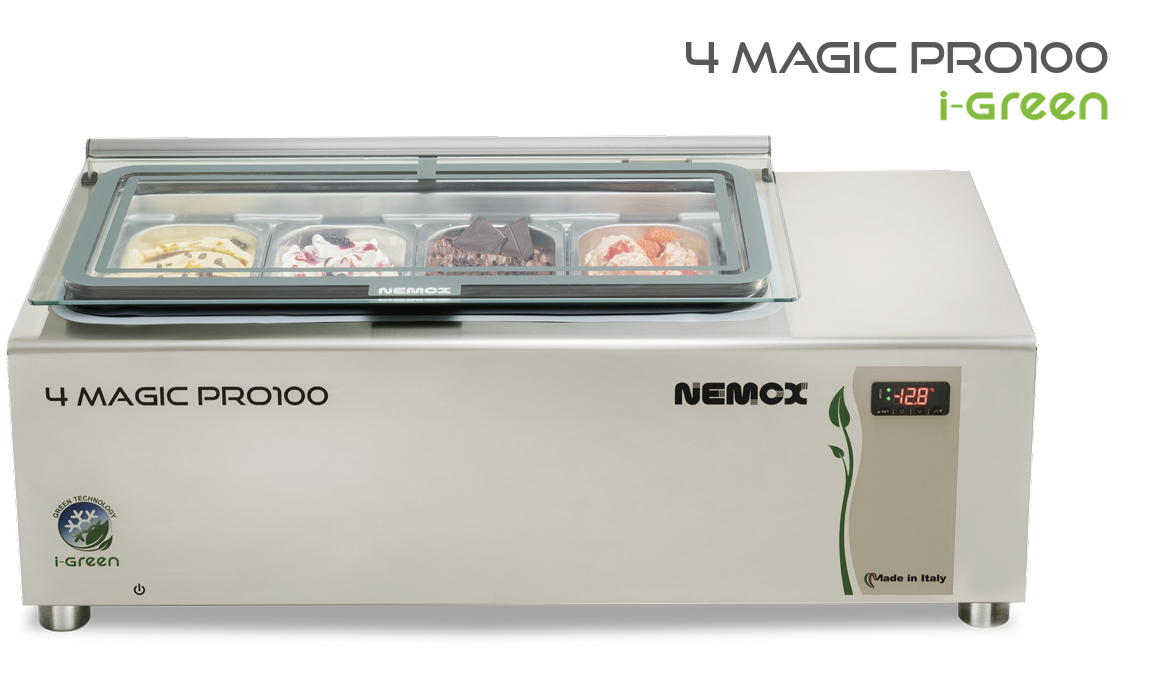 Хладилна витрина за 4 вани сладолед Magic Pro I-Green Nemox
