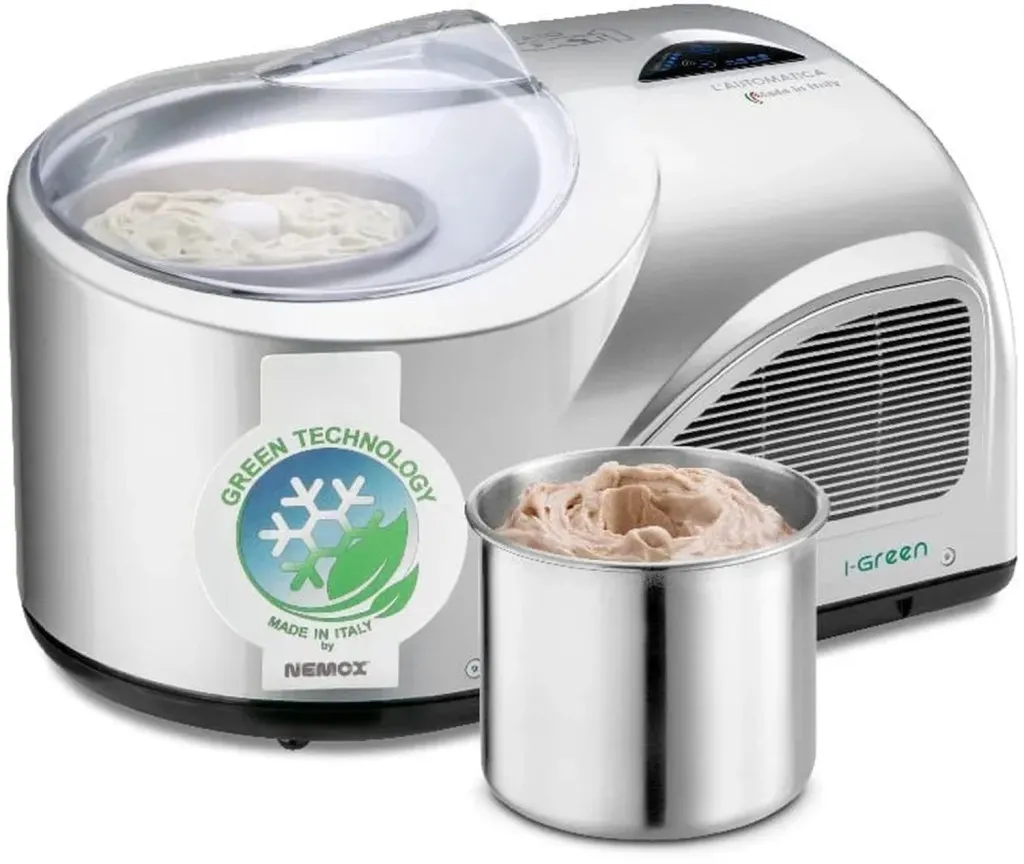 Сребрист уред за приготвяне на сладолед Gelato NXT1 I-Green Nemox