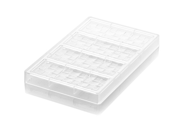 Силиконова форма TRITAN Шоколадови таблетки 15 x 5.5 x H 0.9 CH005, 4 гнезда SILIKOMART