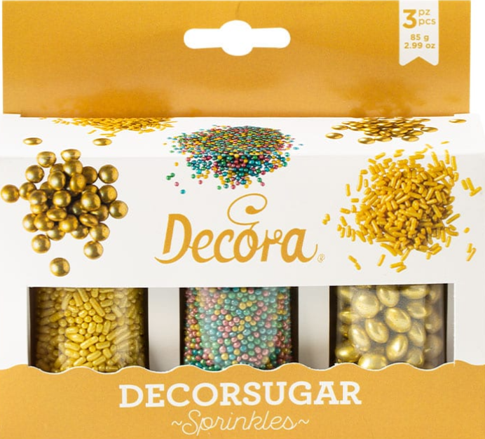 Захарни декорации микс злато & многобои, 85 gr. 2082106 Decora