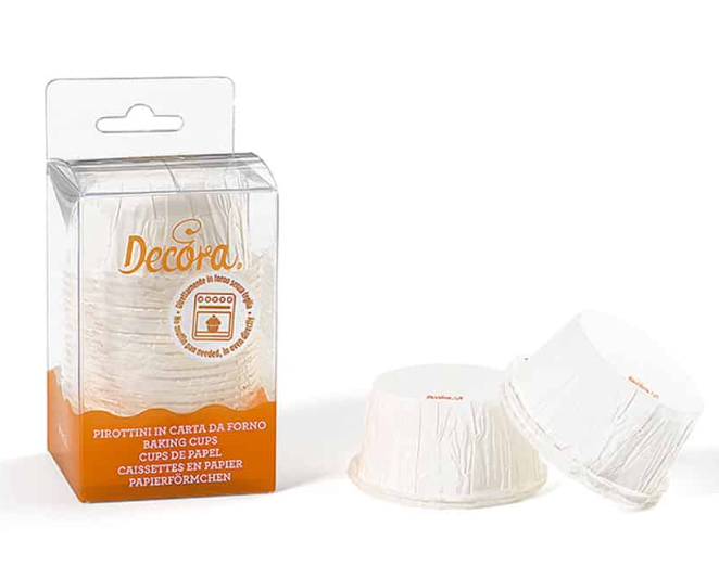 Бели хартиени форми за мъфини 55x35 мм, 25 бр/комплект 0339804 Decora