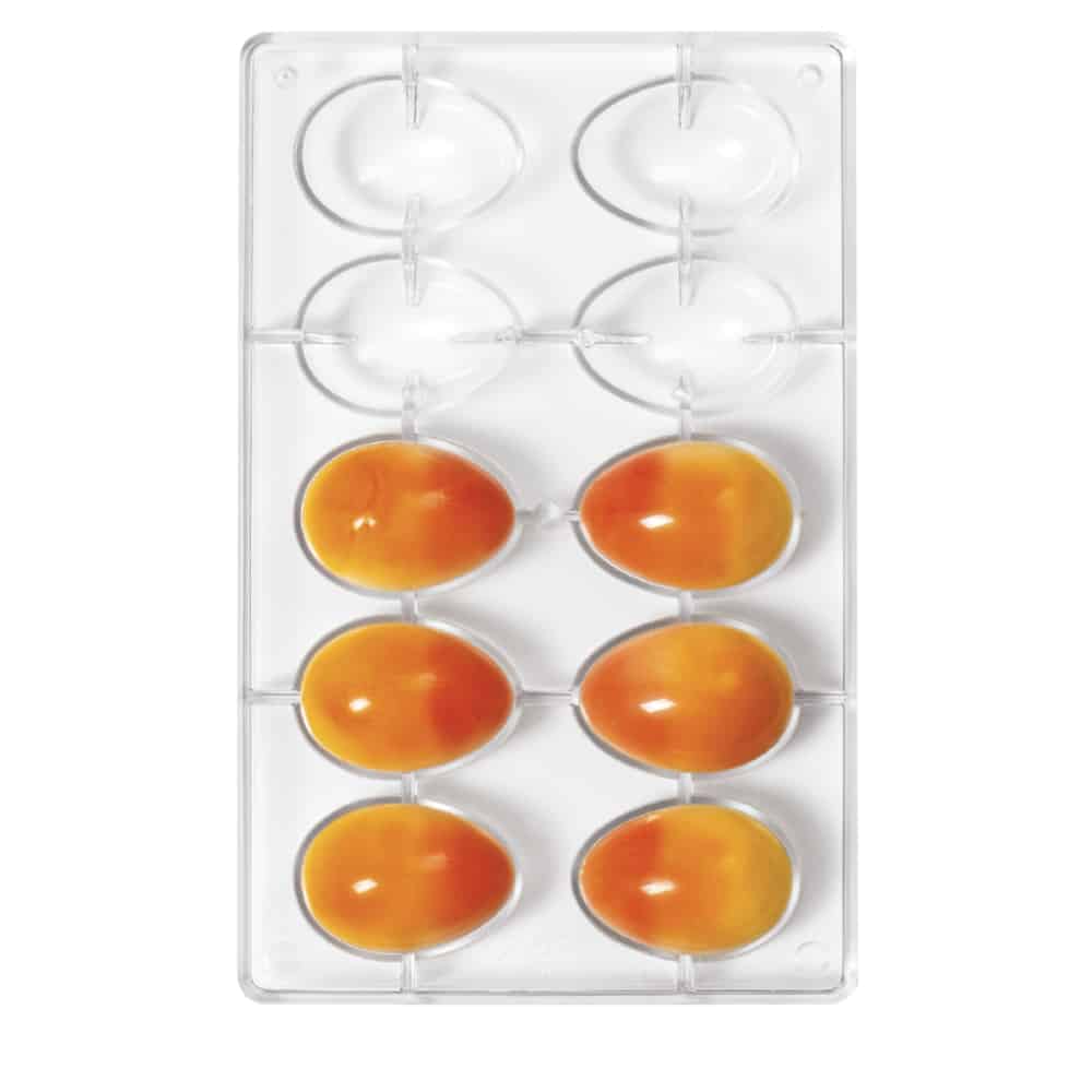 Поликарбонатна форма шоколад яйце 130 g, 2 гнезда 0050054 Decora