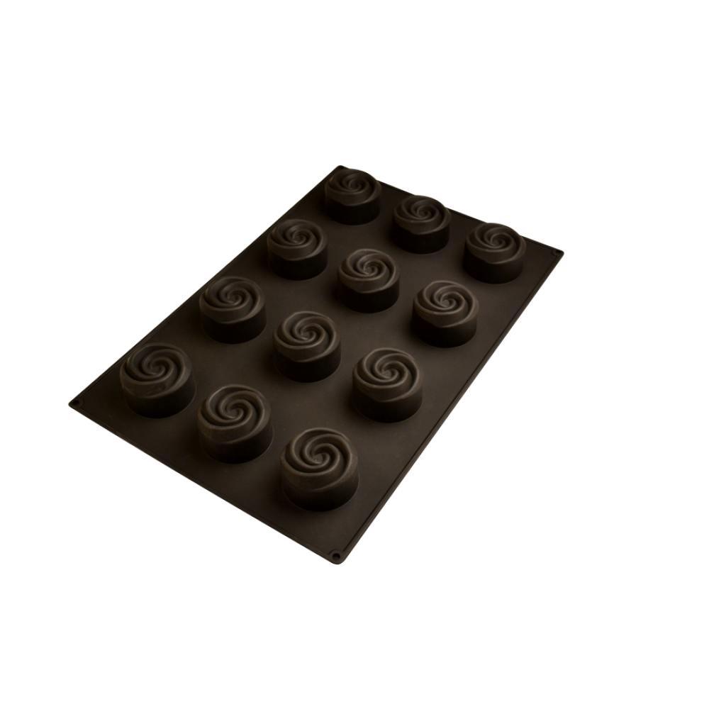 Силиконова форма роза 3D, 12 гнезда, 40x60 см SQ-0006 26023 Cesil