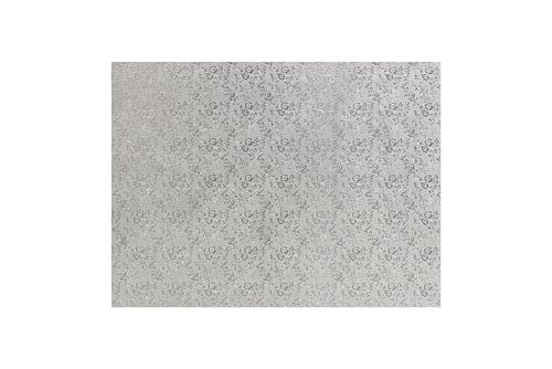 Поднос за торта сребърен 35x48 см H0,6 см GustaPro